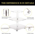 YestBuy 3 Tier Clear Square Cupcake Stand - Image 8