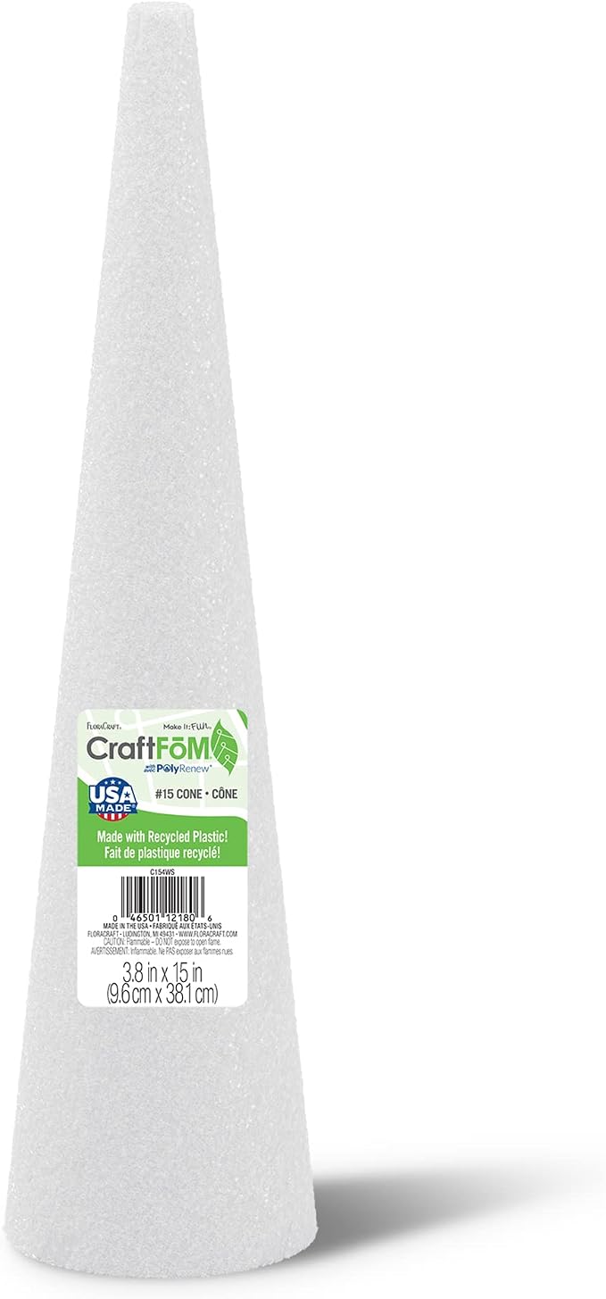 FloraCraft CraftFōM Cone White by FloraCraft