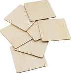 HOIGON 30 PCS Square Unfinished Wood Pieces, 6 x 6 Inch Blank Basswood Wooden - Image 3