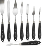 Arteza Palette Knives 8-Pack, Sizes No. 1, Durable Stainless Steel Blade & - Image 2