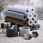 Large Stiff Felt Sheets 8"x35" – 12 Assorted Colors Felt Fabric Bundle Pack - Image 5