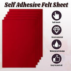 Biaungdo Red Self Adhesive Felt Sheets, 8 x 12 Inch, Felts Fabric - Image 3