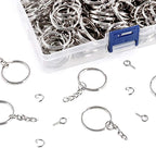 Swpeet 450Pcs 1" 25mm Sliver Key Chain Rings Kit, Including 150Pcs Keychain - Image 7