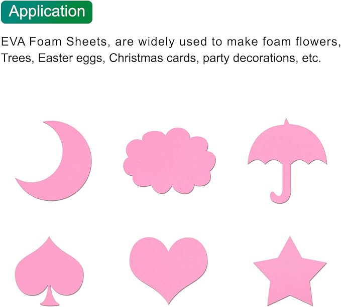 MECCANIXITY EVA Foam Sheets Pink 35.4 Inch x 19.7 Inch 2mm Thick Crafts Foam - Image 5