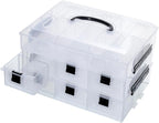 MyGift 11 Inch Clear Plastic Storage Box Container, Arts and Crafts Sewing - Image 7