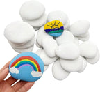 lifetop 33PCS White Painting Rocks, Medium & Small DIY Rocks Flat & Smooth by lifetop