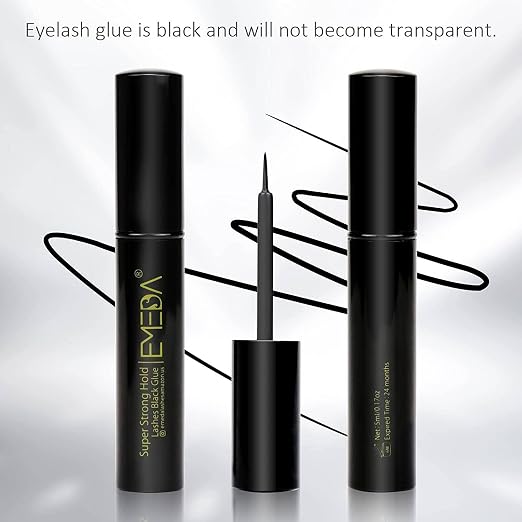 EMEDA Eyelash Glue Black Lashes Glue Super Strong Hold 24H/ Water - Image 3