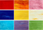 9 Pack Stained Glass Sheets, 4 x 6 inch, Slight Texture, 1/8 inch Thick by PALJOLLY