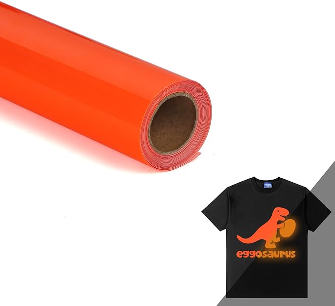 HTVVETUR Glow in The Dark HTV Heat Transfer Vinyl Roll 12 Inch by 5 Feet Iron by HTVVETUR