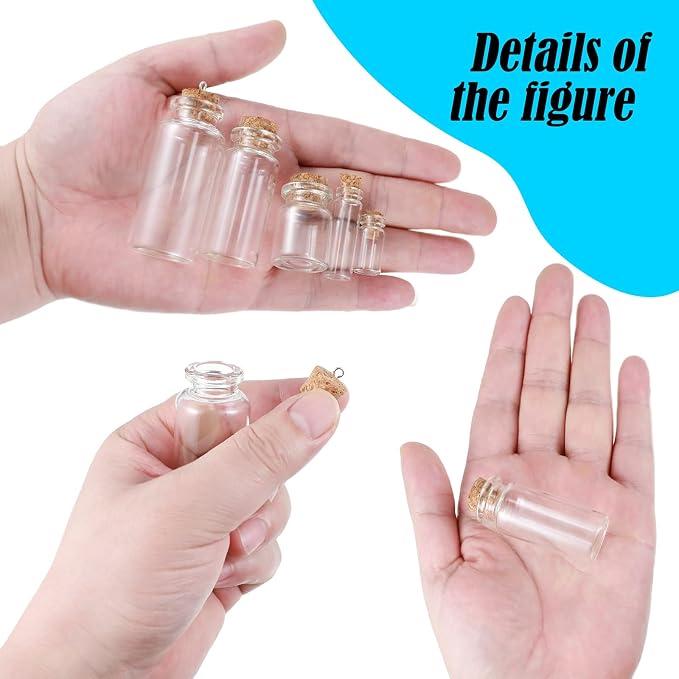 Geiserailie 45 Pcs Mini Glass Bottles - Image 3