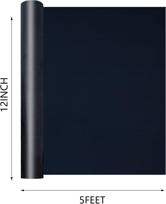 Black Glitter HTV Heat Transfer Vinyl Rolls 12 Inch by 5 feet Roll Iron on DIY - Image 4