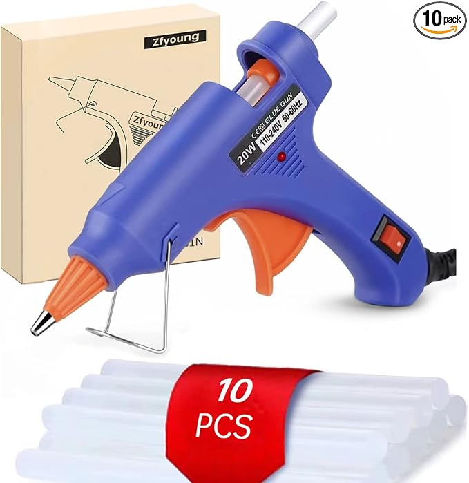 Mini Hot Glue Gun 10pcs Glue Stick Hot Glue Gun Set by ZFYOUNG