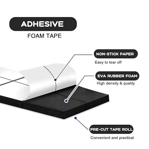 Double Sided Foam Tape for Crafts 0.4 X 0.5 in Pre Cut Double Sided Foam - Image 4