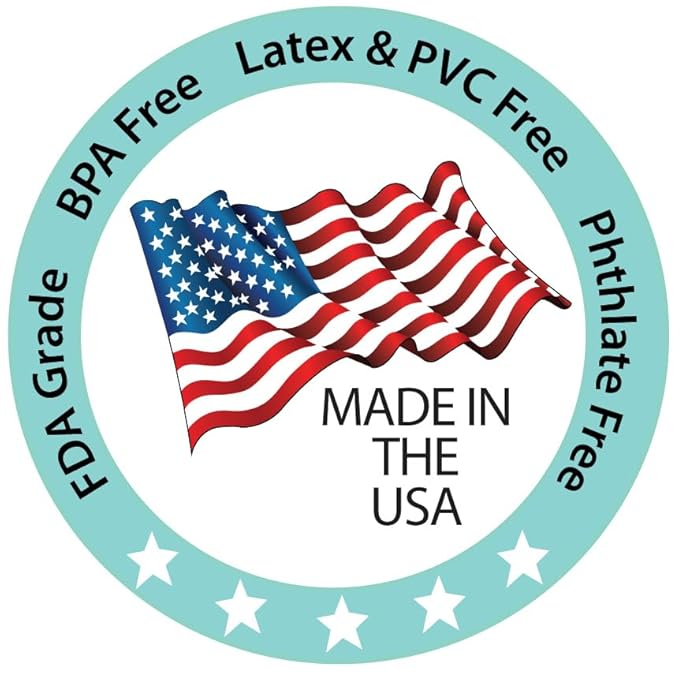 Brilli Baby Cup Catcher Patented Safety Tether Strap, Attach Sippy Cups, Bottles, Pacifiers & More to Stroller, High Chair, Car Seat, Made in USA, Food Grade, Dishwasher Safe (Aqua & Navy)