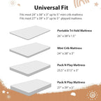 Baby Mini Crib Sheets Boy, Portable 38”x26” Pack and Play Sheets Fitted - Image 8