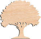 Unfinished Oak Tree Wood Cutout – Rustic Laser Cut Wooden Shape by Unknown