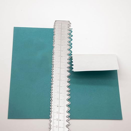 3PCS Irregular Edges Ruler Stainless Steel Paper Tearing Ruler Wavy Line - Image 4