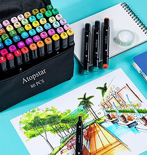 ATOPSTAR 80 Colors Alcohol Markers Pens Artist Drawing Art - Image 7