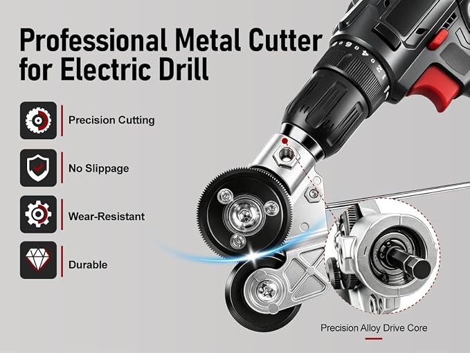 Sheet Metal Cutter for Electric Drill, Upgrade Fast Cutting Metal Shears Drill - Image 3