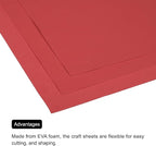 MECCANIXITY EVA Foam Sheets Bright Red 19.7 Inch x 19.3 Inch 1mm Thick Crafts - Image 5