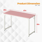 PayLessHere | 47 Inch Computer Desk | Pink | Office Desk - Image 3