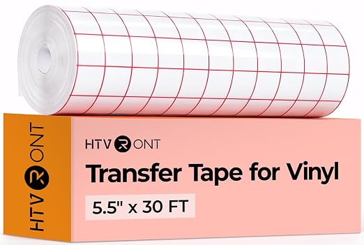HTVRONT Transfer Tape for Vinyl, 5.5" x 30 FT, Medium Tack, Transfer Paper by HTVRONT