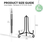 Artliving Plate Stands for Display, 4 Inch Black Iron Easel Plate Display Photo - Image 2