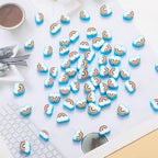 100pcs Blue Rainbow Polymer Clay Spacer Beads - Image 2