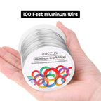 Anezus 12 Gauge Aluminum Wire 100 Feet - 2mm Metal Armature Bendable Sculpting - Image 3