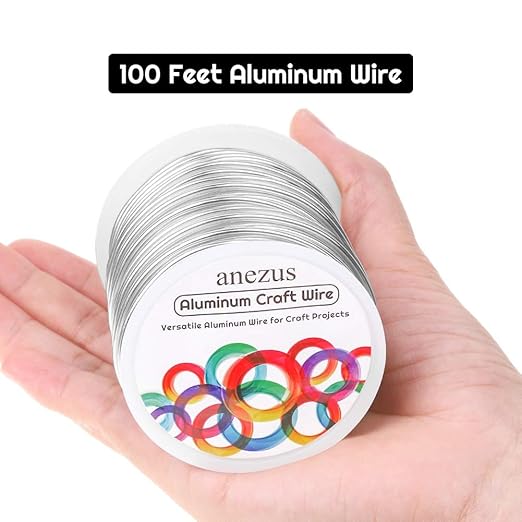 Anezus 12 Gauge Aluminum Wire 100 Feet - 2mm Metal Armature Bendable Sculpting - Image 3