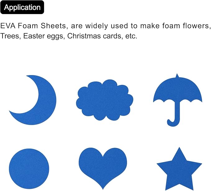 MECCANIXITY EVA Foam Sheets Sky Blue 19.7 Inch x 17.7 Inch 0.8mm Thick Crafts - Image 6