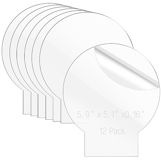12 Pcs Round Clear Cast Acrylic Sheets LED Light Base | Clear Plexiglass - Image 2