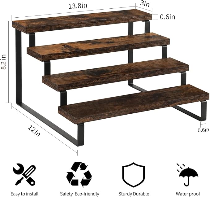 YINMIT Wooden Display Riser Stand, Tiered Perfume and Cologne Organizer Stand - Image 4