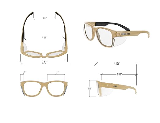 MAGID Y50 Safety Glasses for Construction | Coyote Tan Frame — 144-Pack - Image 4