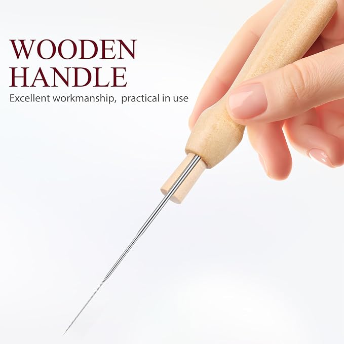 10Pcs Wooden Felting Needle Handles: Comfortable Grip Punch Needle Holder - Image 6