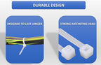 Kable Kontrol Cable Zip Ties Natural White 24, 40 Lbs Tensile Strength - Image 5