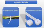 Kable Kontrol Cable Zip Ties Natural White 1, 250 Lbs Tensile Strength - Image 5