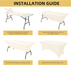 10-Pack 6ft Spandex Table Covers - Image 5