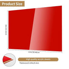 Lesnlok 8 x 12 Red Acrylic Sheets 1/8 inch Thick 3mm 2 Pieces Cast Plexiglass - Image 2