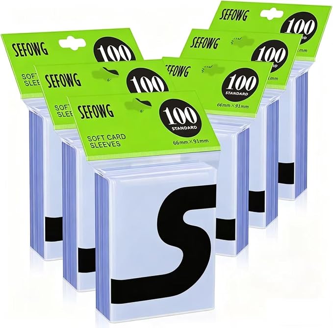 600ct Clear Card Sleeves for Trading Cards, Baseball Sports Soft Sleeves by Unknown