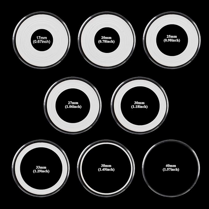 180P Clear Plastic Coin Capsules, Dollar Coin Holder, 40mm Silver Coin Storage - Image 6