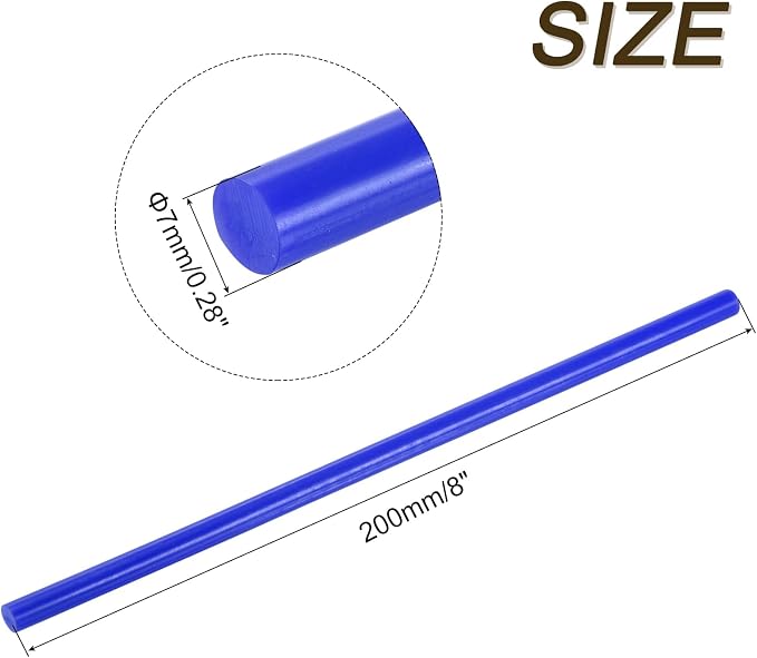 uxcell 30pcs 7mm x 200mm Full Size Hot Glue Gun Sticks 8-inch x 0.27-inch High - Image 2