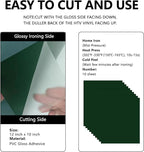 FUNKAKA Dark Green HTV Heat Transfer Vinyl Sheets, 10 Sheets Sticky HTV Vinyl - Image 3