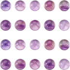 FASHEWELRY 100Pcs Natural Amethyst Cabochons Flat Back Gemstone Cabochons 4mm by FASHEWELRY