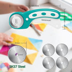 45mm Rotary Cutter and Mat Set, Fabric Cutter Wheel and 12x18 Inch Self Healing - Image 5