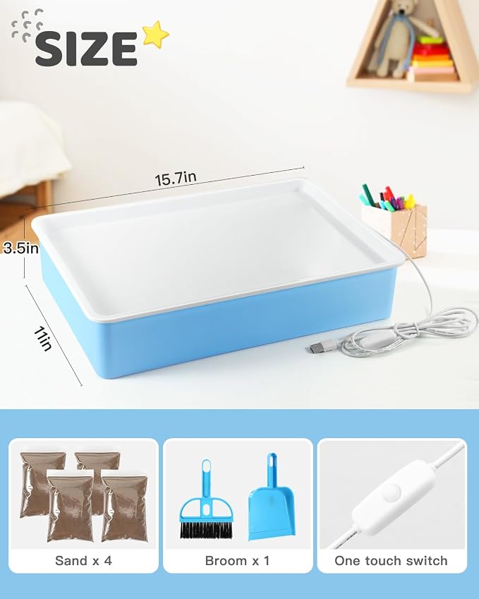 AtMini Light Table for Kids-Sand Painting Light Box Sand Art Kits Light Table - Image 5