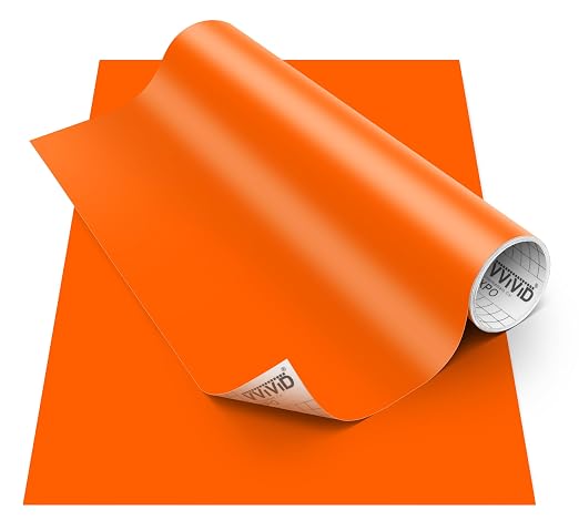 VViViD DECO65 Matte Pastel Orange Permanent Adhesive Craft Vinyl by VVIVIDVINYL
