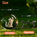 Cat Gifts for Women 3D Crystal Ball 60mm Cat Lover Themed Gift - Image 2