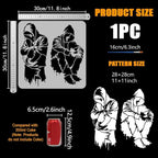 FINGERINSPIRE Graffiti Doodle Man Stencils 11.8x11.8inch - Image 2