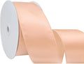 Champagne Pink 2.5 Inch Continuous 25 Yards Satin Wired Ribbon by Simplegoal